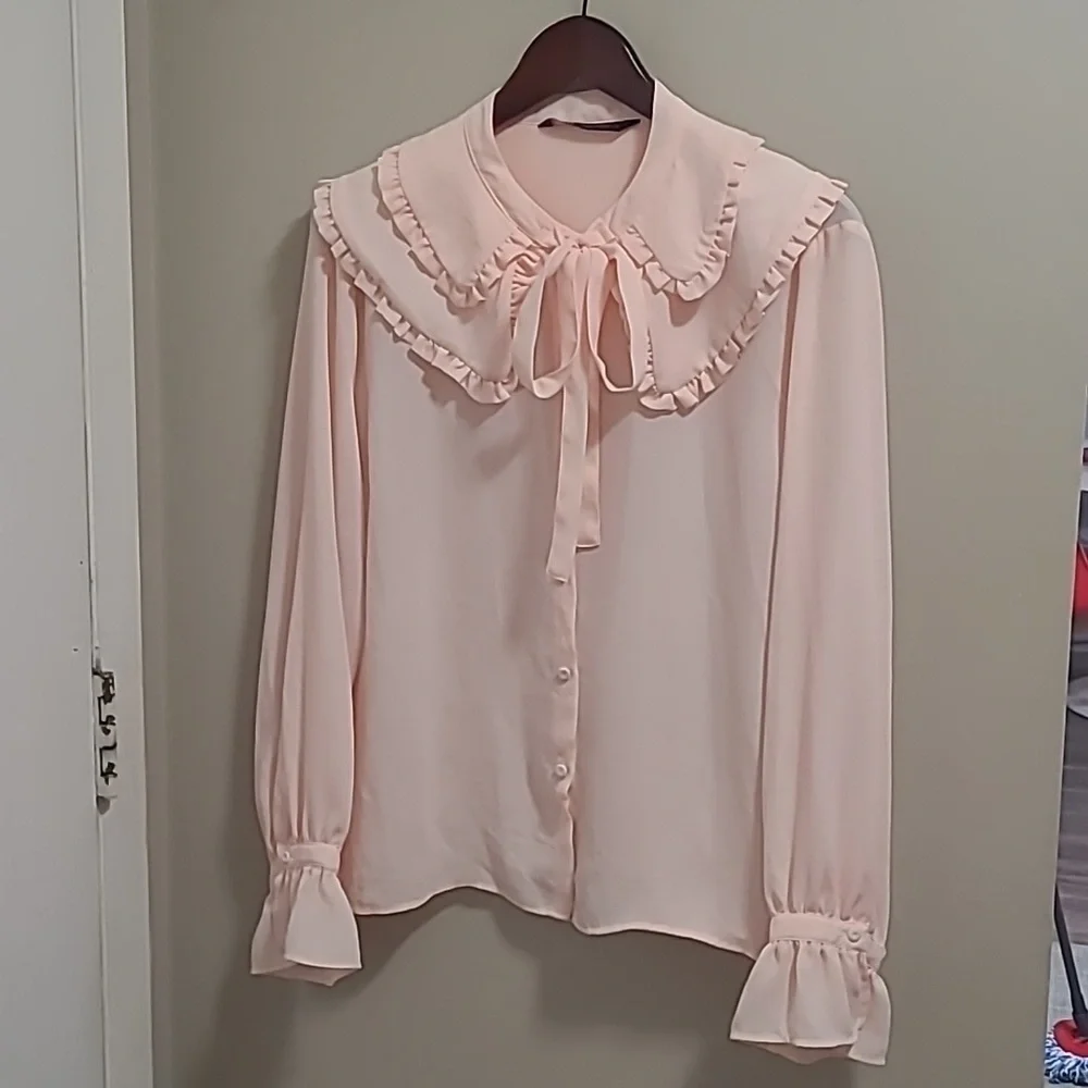 ZARA - Ruffled Shirt - Picture 5 of 9